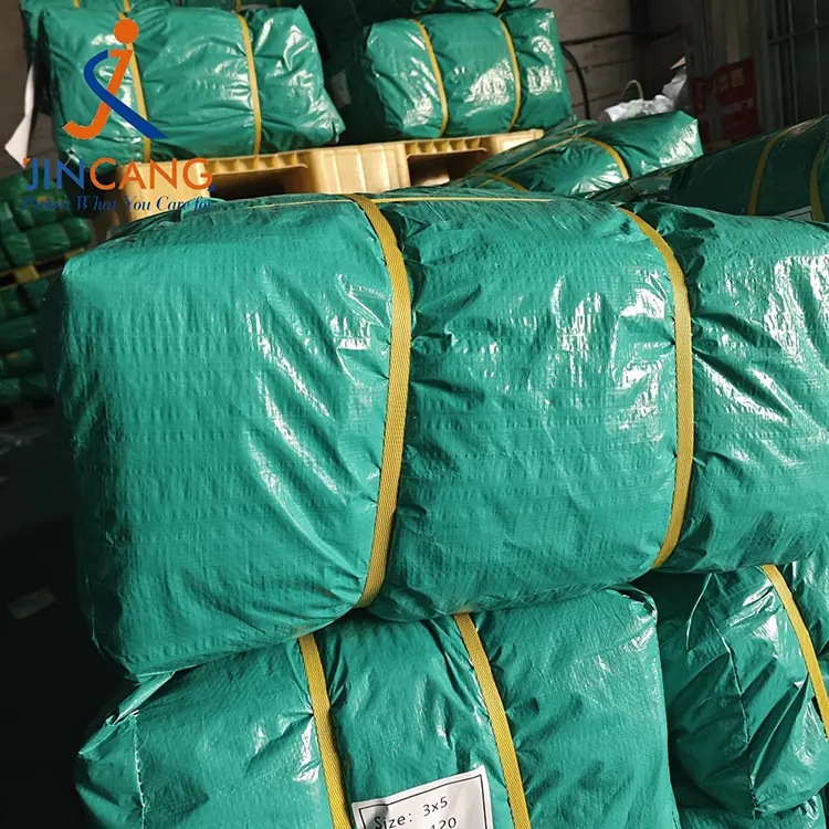 120 gsm grøn sølv pe tarpaulin