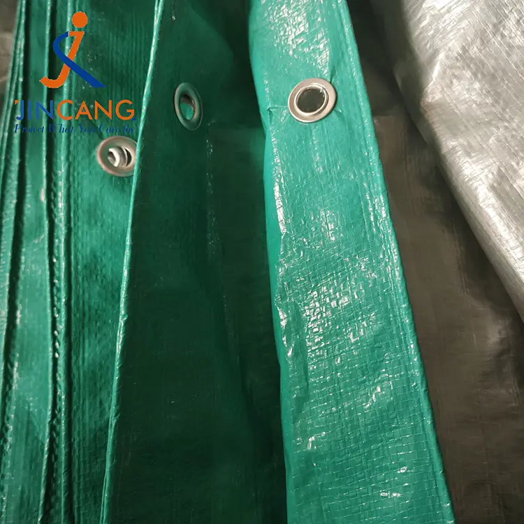 120 gsm grøn sølv pe tarpaulin