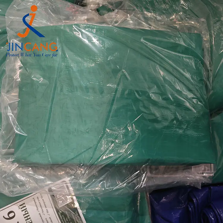 120 gsm grøn sølv pe tarpaulin