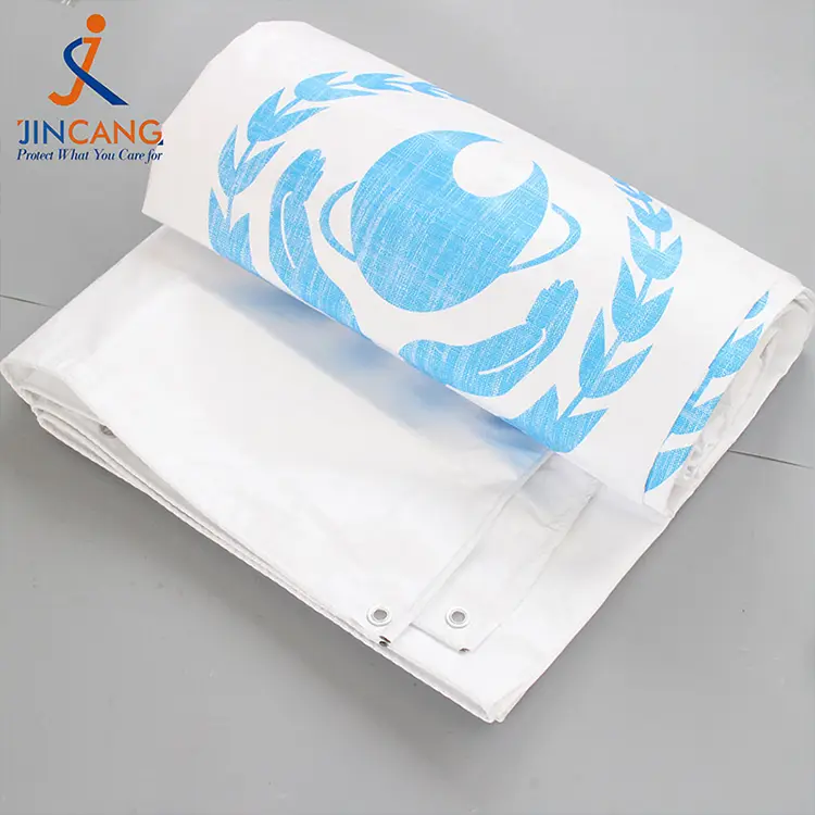 180 g hvid med print pe tarpaulin