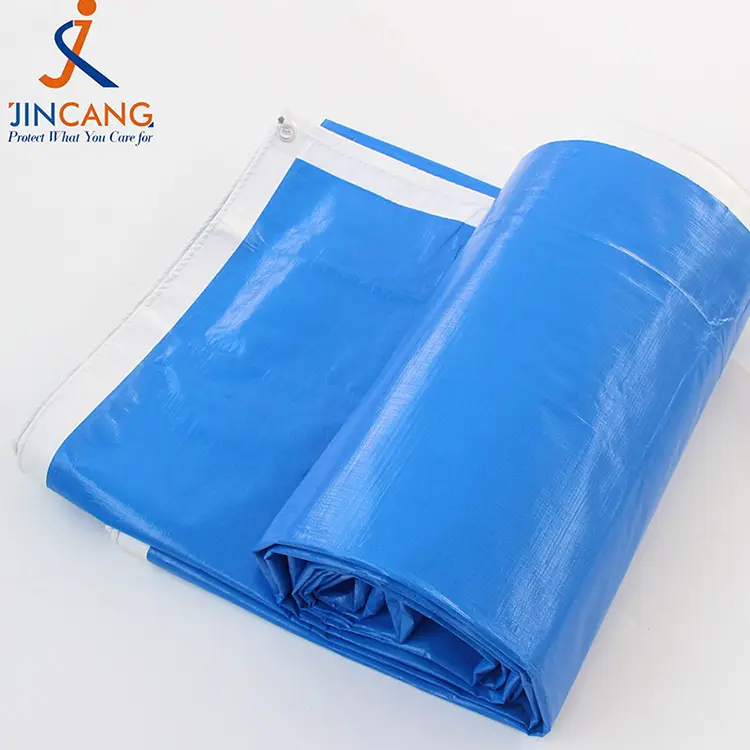 220g blå hvid med print pe tarpaulin