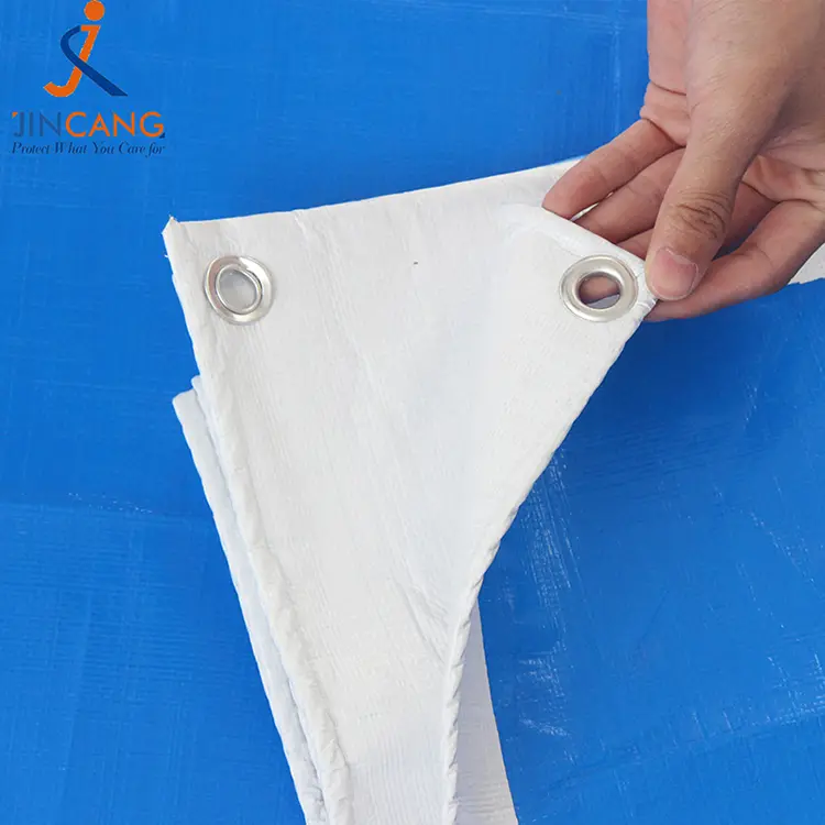 220g blå hvid med print pe tarpaulin