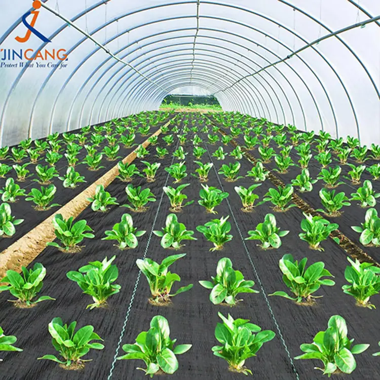 Geotekstilgræsbarriere sort ukrudt barriere stofmåtte